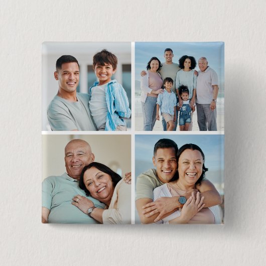 Erstellen Sie Ihre eigene 4-FotoCollage Button (Vorderseite)