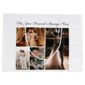 Erstellen Sie Ihre eigene 4-FotoCollage Große Geschenktüte (Rückseite)