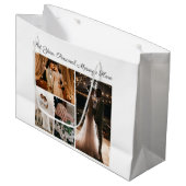 Erstellen Sie Ihre eigene 4-FotoCollage Große Geschenktüte (Vorderseite Schrägansicht)