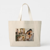 Erstellen Sie Ihre eigene 4-FotoCollage Jumbo Stoffbeutel (Rückseite)