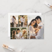 Erstellen Sie Ihre eigene 4-FotoCollage Karte (Vorderseite/Rückseite Beispiel)