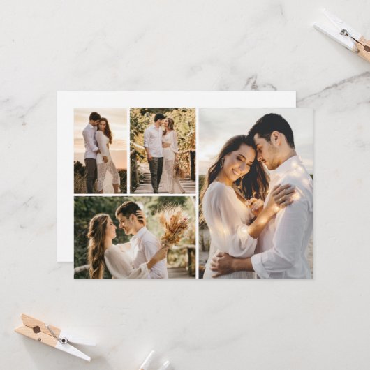 Erstellen Sie Ihre eigene 4-FotoCollage Karte (Vorderseite/Rückseite Beispiel)