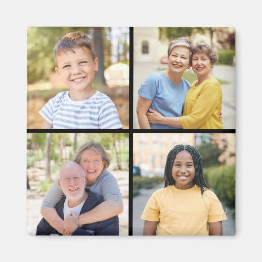 Erstellen Sie Ihre eigene 4-FotoCollage Magnet (Vorne)