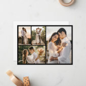 Erstellen Sie Ihre eigene 4-FotoCollage Mitteilungskarte (Vorderseite/Rückseite Beispiel)