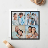 Erstellen Sie Ihre eigene 4-FotoCollage Mitteilungskarte (Vorderseite/Rückseite Beispiel)
