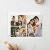 Erstellen Sie Ihre eigene 4-FotoCollage Mitteilungskarte (Vorderseite/Rückseite Beispiel)