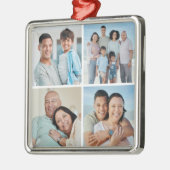 Erstellen Sie Ihre eigene 4-FotoCollage Ornament Aus Metall (Links)