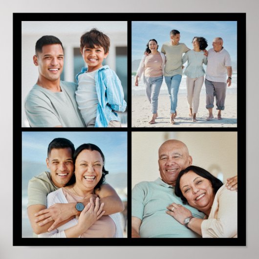 Erstellen Sie Ihre eigene 4-FotoCollage Poster (Vorne)