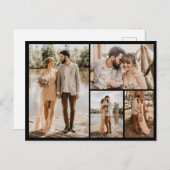 Erstellen Sie Ihre eigene 4-FotoCollage Postkarte (Vorne/Hinten)