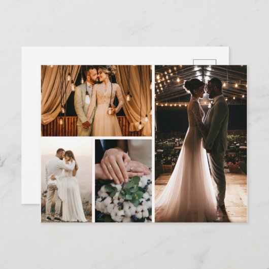 Erstellen Sie Ihre eigene 4-FotoCollage Postkarte (Vorne/Hinten)