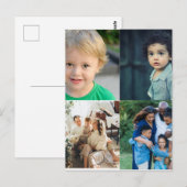 Erstellen Sie Ihre eigene 4-FotoCollage Postkarte (Vorne/Hinten)