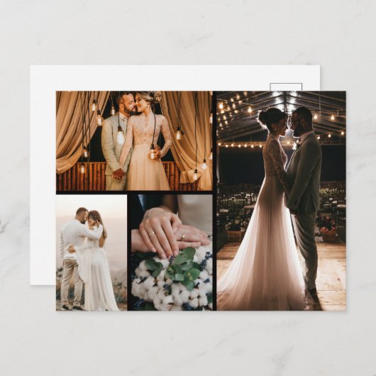 Erstellen Sie Ihre eigene 4-FotoCollage Postkarte (Vorne/Hinten)