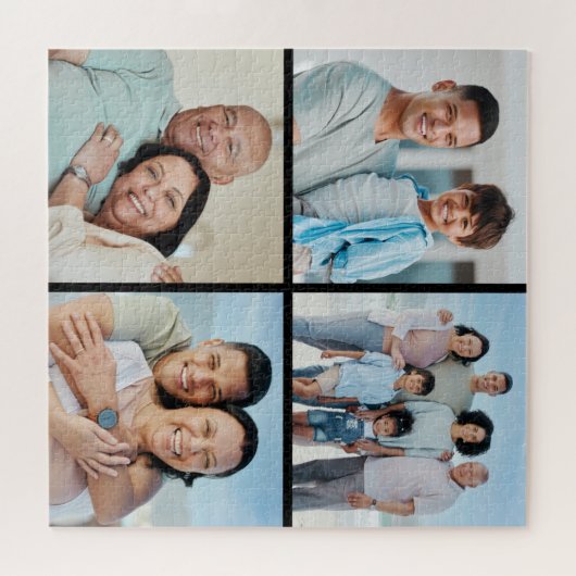 Erstellen Sie Ihre eigene 4-FotoCollage Puzzle (Horizontal)