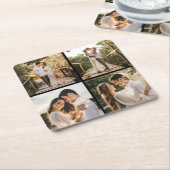 Erstellen Sie Ihre eigene 4-FotoCollage Rechteckiger Pappuntersetzer (angewinkelt)