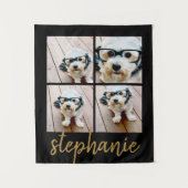 Erstellen Sie Ihre eigene 4 FotoCollage - Script G Wandteppich (Vorderseite)