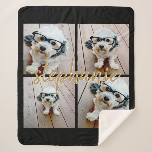 Erstellen Sie Ihre eigene 4 FotoCollage - Skriptna Sherpadecke (Vorderseite)