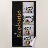 Erstellen Sie Ihre eigene 4 FotoCollage - Skriptna Strandtuch (Vorderseite)