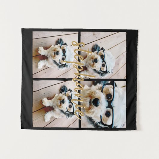 Erstellen Sie Ihre eigene 4 FotoCollage - Skriptna Wandteppich (Vorderseite (Horizontal))