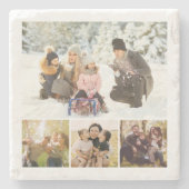 Erstellen Sie Ihre eigene 4-FotoCollage Steinuntersetzer (Vorderseite)