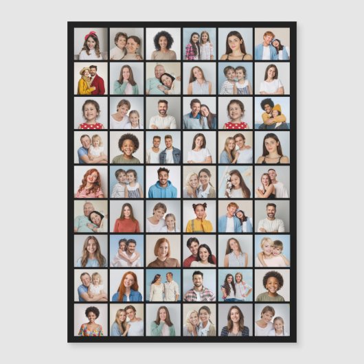 Erstellen Sie Ihre eigene 54 Foto Collage Magnetic Magnetkarte (Vorderseite)