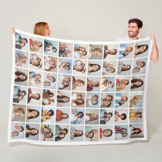 Erstellen Sie Ihre eigene 54 FotoCollage Fleecedecke (Beispiel)