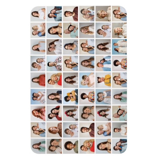 Erstellen Sie Ihre eigene 54 FotoCollage flexibel Magnet (Vertikal)