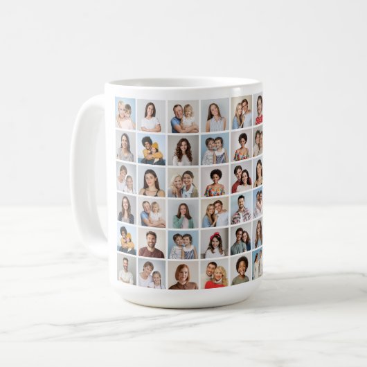 Erstellen Sie Ihre eigene 54 FotoCollage Kaffeetasse (Vorderseite Links)
