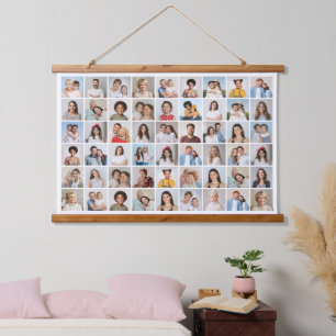 Erstellen Sie Ihre eigene 54 FotoCollage Wandteppich Mit Holzrahmen