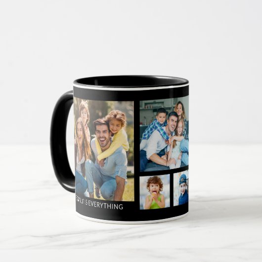 Erstellen Sie Ihre eigene 5-Familie Foto Collage B Tasse (Vorderseite Links)