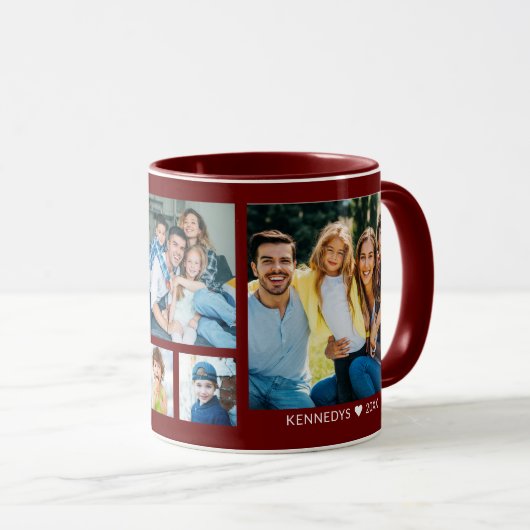 Erstellen Sie Ihre eigene 5-Familie Foto Collage B Tasse (VorderseiteRechts)