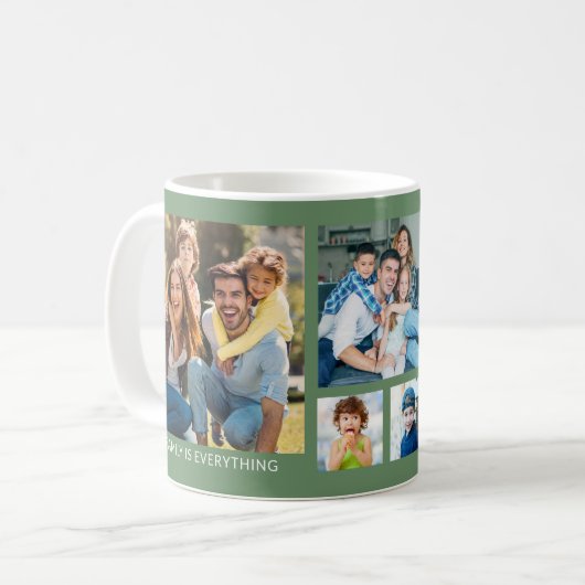 Erstellen Sie Ihre eigene 5-Familie Foto Collage S Kaffeetasse (Vorderseite Links)