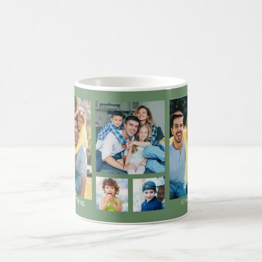 Erstellen Sie Ihre eigene 5-Familie Foto Collage S Kaffeetasse (Mittel)