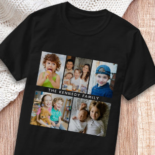 Erstellen Sie Ihre eigene 5-Foto-Collage Familienn T-Shirt