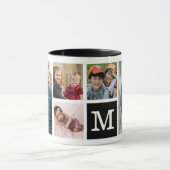 Erstellen Sie Ihre eigene 5-Foto-Collage monogramm Tasse (Zentrum)