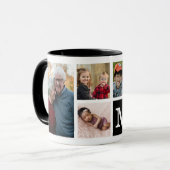 Erstellen Sie Ihre eigene 5-Foto-Collage monogramm Tasse (Vorderseite Links)