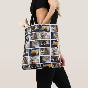 Erstellen Sie Ihre eigene 5 Foto Collage White Bor Tasche