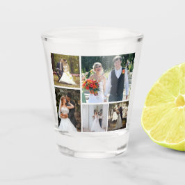 Erstellen Sie Ihre eigene 5-Foto-Hochzeitskollekti Schnapsglas