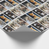 Erstellen Sie Ihre eigene 5-FotoCollage auf Light Geschenkpapier (Ecke)