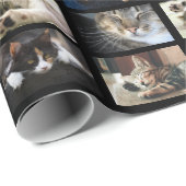 Erstellen Sie Ihre eigene 5 FotoCollage auf schwar Geschenkpapier (Rolleneckpunkt)