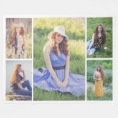 Erstellen Sie Ihre eigene 5-FotoCollage Fleecedecke (Vorderseite (Horizontal))