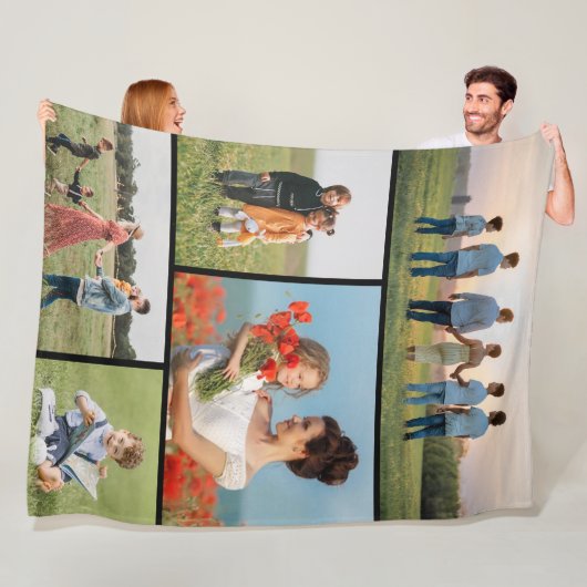 Erstellen Sie Ihre eigene 5-FotoCollage Fleecedecke (Beispiel)