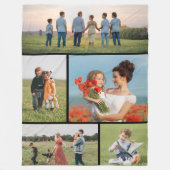 Erstellen Sie Ihre eigene 5-FotoCollage Fleecedecke (Vorderseite)