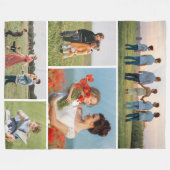 Erstellen Sie Ihre eigene 5-FotoCollage Fleecedecke (Vorderseite (Horizontal))