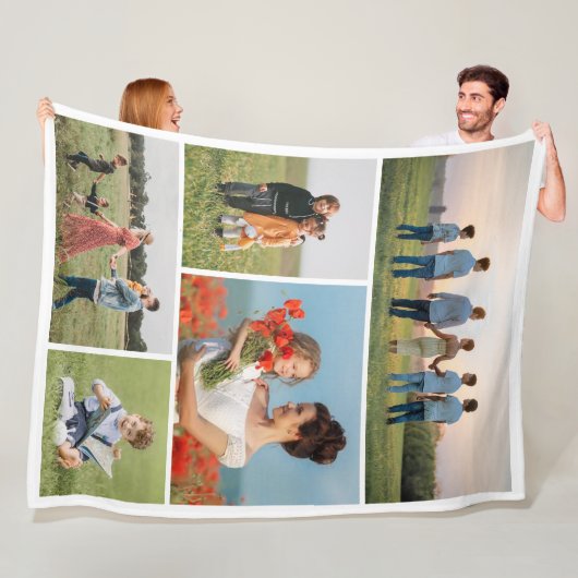 Erstellen Sie Ihre eigene 5-FotoCollage Fleecedecke (Beispiel)