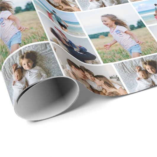 Erstellen Sie Ihre eigene 5-FotoCollage Geschenkpapier (Rolleneckpunkt)