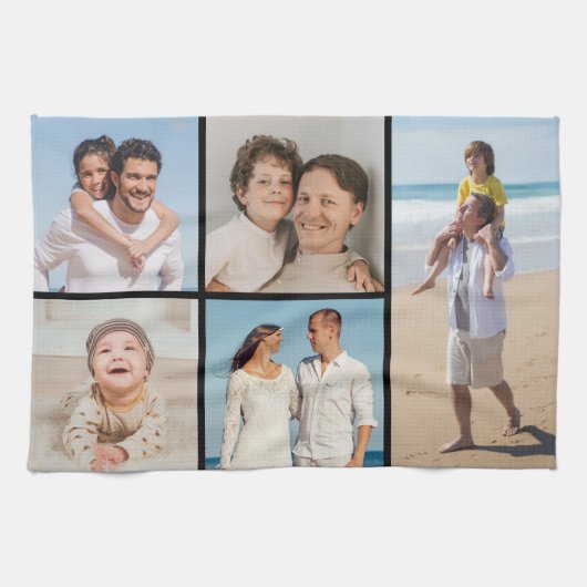 Erstellen Sie Ihre eigene 5-FotoCollage Geschirrtuch (Horizontal)