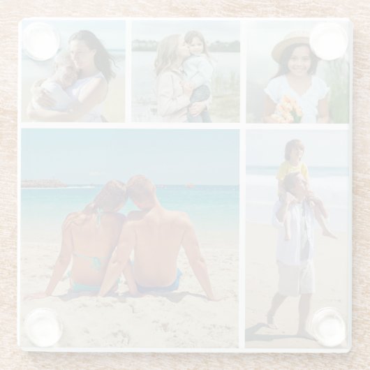 Erstellen Sie Ihre eigene 5-FotoCollage Glasuntersetzer (Rückseite)