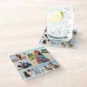 Erstellen Sie Ihre eigene 5-FotoCollage Glasuntersetzer (Schrägansicht)