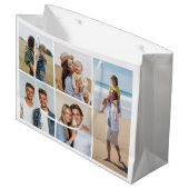 Erstellen Sie Ihre eigene 5-FotoCollage Große Geschenktüte (Vorderseite Schrägansicht)