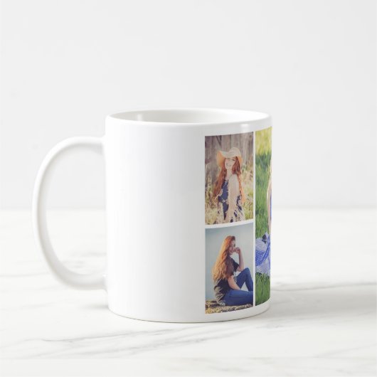 Erstellen Sie Ihre eigene 5-FotoCollage Kaffeetasse (Links)